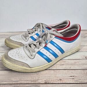 Adidas Low Top Sneakers Women's Red White Blue Stripe Size 9